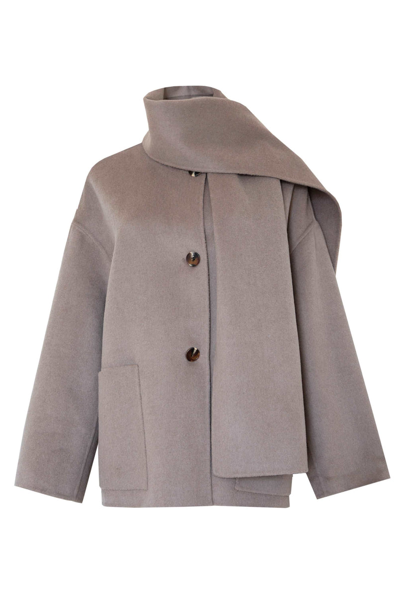 ALKEN COAT TAUPE – Jovonna London